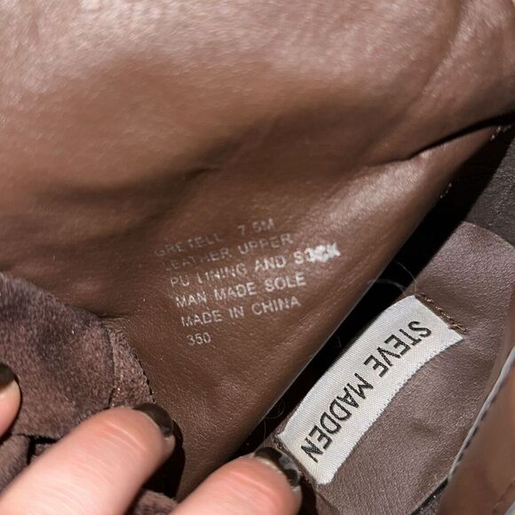 Steve Madden Gretell brown heeled boots | Sz 7.5 - Picture 9 of 9